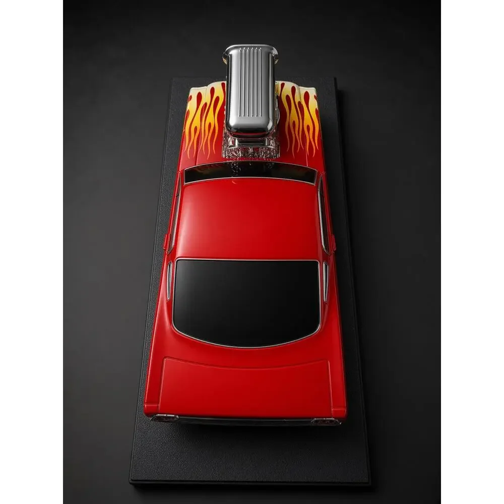 Muscle Machines 1966 Mustang Fastback Red Flames 1:18 Diecast Blown Hot Rod